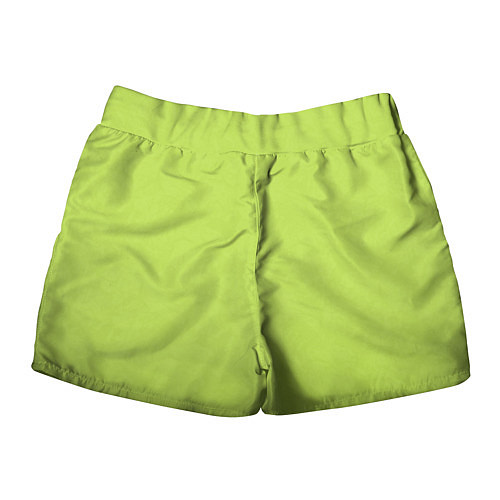 Женские шорты Текстурированный ярко зеленый салатовый / 3D-принт – фото 2