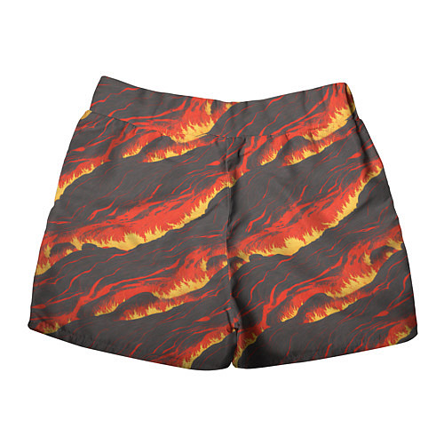 Женские шорты Потоки лавы в японском стиле / 3D-принт – фото 2