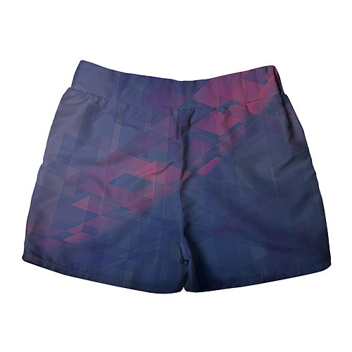 Женские шорты Абстрактный прозрачный стеклянный фиолетовый патте / 3D-принт – фото 2