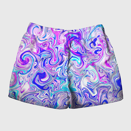 Женские шорты Акварельные линии / 3D-принт – фото 2