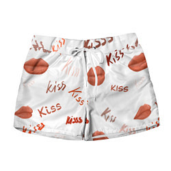Шорты женские Поцелуйчики, цвет: 3D-принт