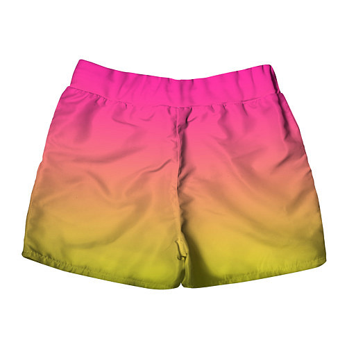 Женские шорты Фиолетово-желтый градиент / 3D-принт – фото 2