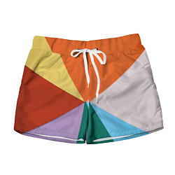 Женские шорты Разноцветные пересекающиеся треугольники