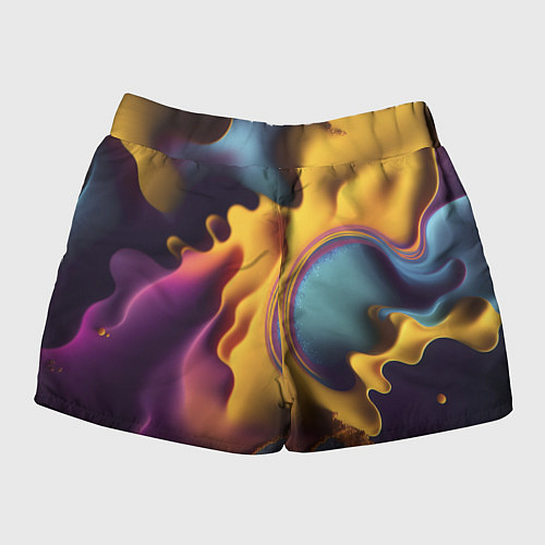 Женские шорты Цветная жидкость / 3D-принт – фото 2