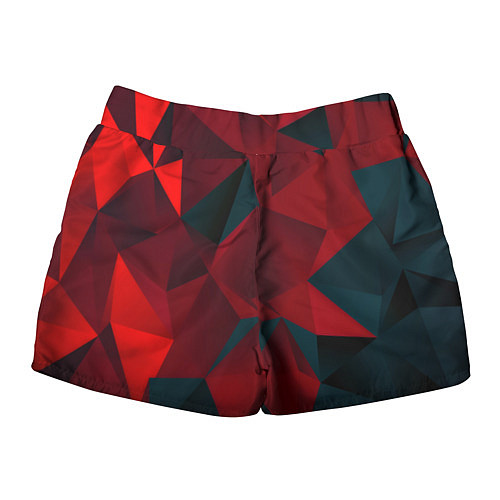 Женские шорты Битва кубов красный и черный / 3D-принт – фото 2