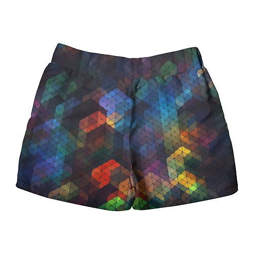 Женские шорты Стеклянная мозаика цветная / 3D-принт – фото 2