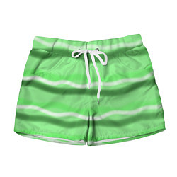 Шорты женские Зеленые волны, цвет: 3D-принт