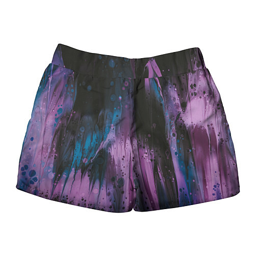 Женские шорты Фиолетовые абстрактные тени / 3D-принт – фото 2