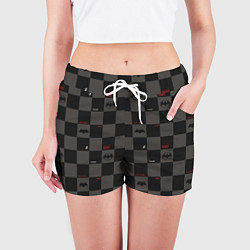 Шорты женские Flash and Batman pattern squares, цвет: 3D-принт — фото 2