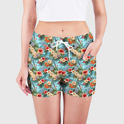 Шорты женские Гавайский стиль, цвет: 3D-принт — фото 2