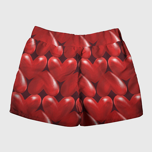 Женские шорты Red hearts / 3D-принт – фото 2