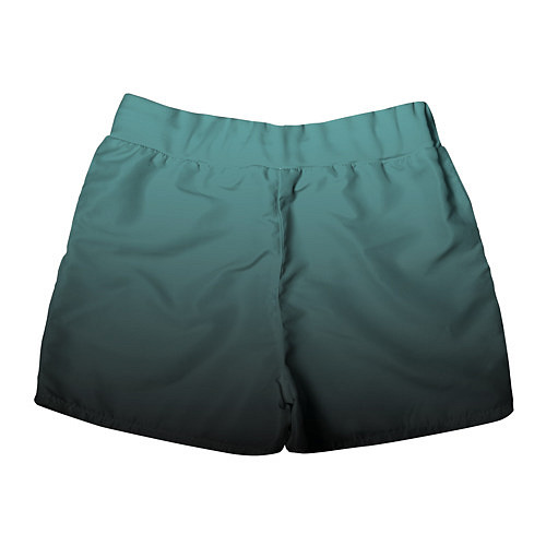 Женские шорты Градиент зелено-черный / 3D-принт – фото 2
