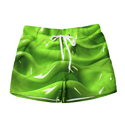 Шорты женские Зеленая слизь, цвет: 3D-принт