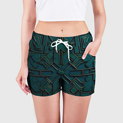 Шорты женские Металлический паттерн, цвет: 3D-принт — фото 2
