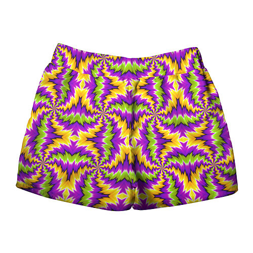 Женские шорты Красочная иллюзия вращения / 3D-принт – фото 2