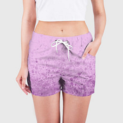 Шорты женские Абстракция светло-сиреневый, цвет: 3D-принт — фото 2