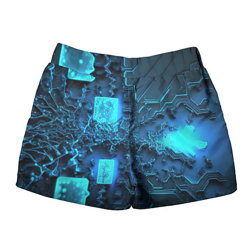 Женские шорты Неоновые плиты из льда / 3D-принт – фото 2