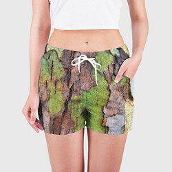 Шорты женские Кора дерева, цвет: 3D-принт — фото 2