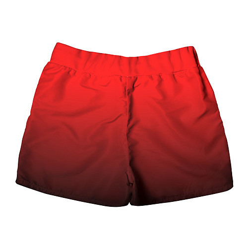 Женские шорты Градиент красно-чёрный / 3D-принт – фото 2
