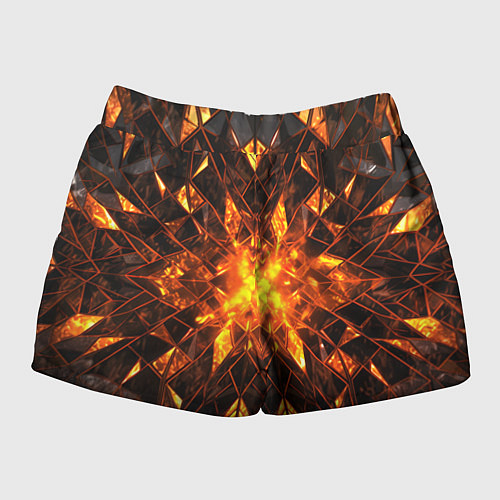 Женские шорты Огненная абстракция / 3D-принт – фото 2