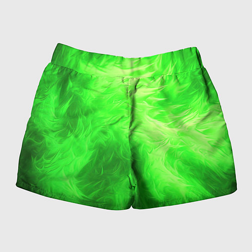 Женские шорты Яркий зеленый фон / 3D-принт – фото 2