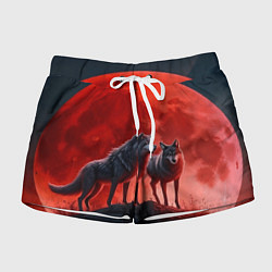 Шорты женские Кровавая луна, цвет: 3D-принт