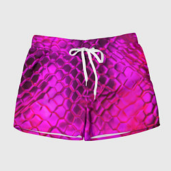 Шорты женские Объемные розовые соты, цвет: 3D-принт