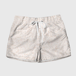 Шорты женские Бежевый паттерн пятна, цвет: 3D-принт
