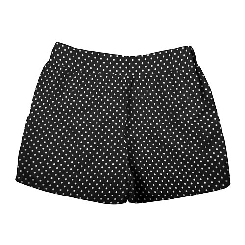 Женские шорты В мелкий горошек на черном фоне / 3D-принт – фото 2