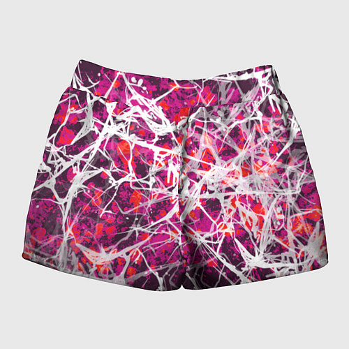 Женские шорты Абстракция - черная вдова / 3D-принт – фото 2