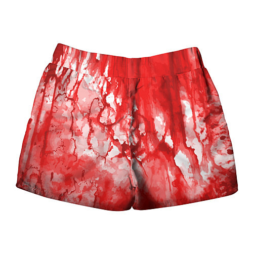 Женские шорты Кровь на белом / 3D-принт – фото 2