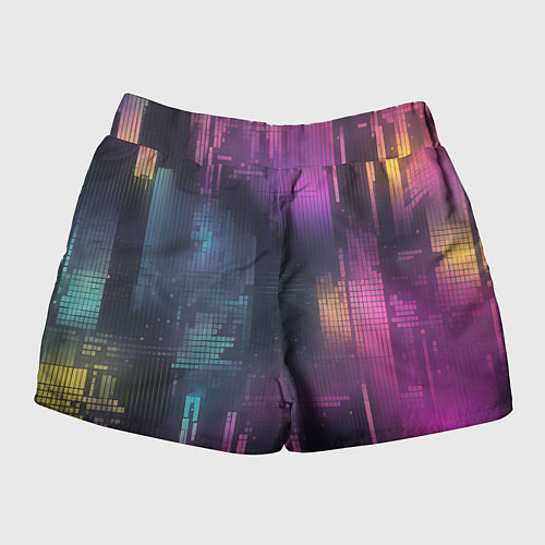 Женские шорты Цветные пиксели retro / 3D-принт – фото 2