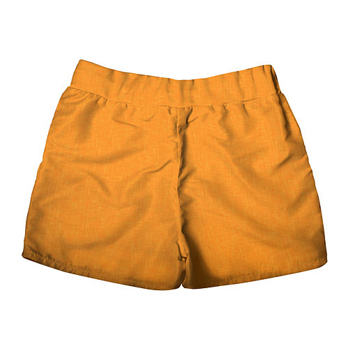 Женские шорты Жёлто-оранжевый текстура однотонный / 3D-принт – фото 2