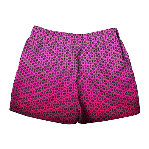 Женские шорты Градиент розовый с рисунком / 3D-принт – фото 2
