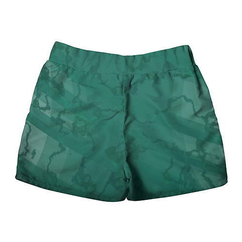 Женские шорты Серо-зеленые разводы / 3D-принт – фото 2