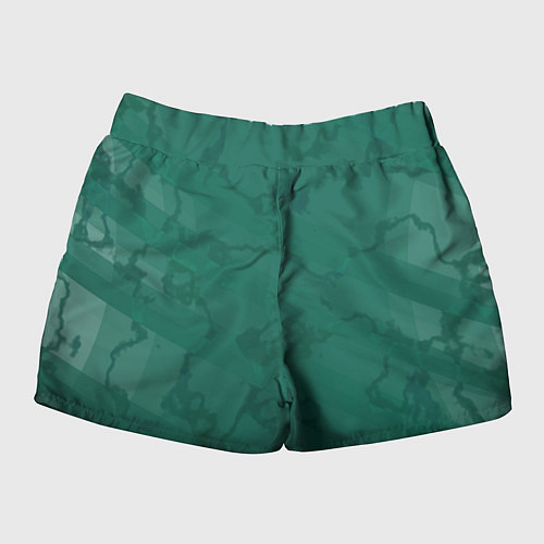 Женские шорты Серо-зеленые разводы / 3D-принт – фото 2