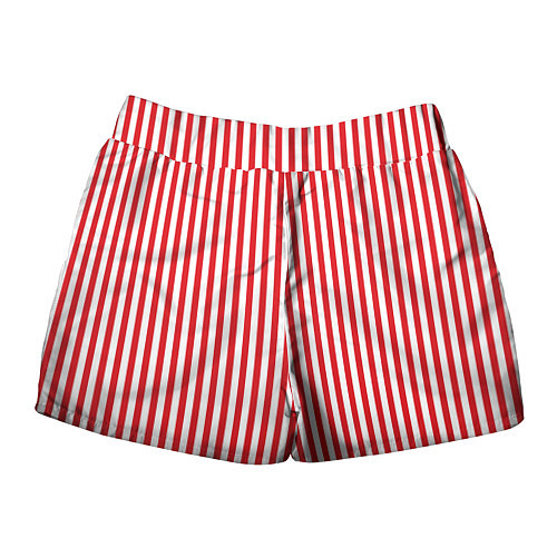 Женские шорты Красная полоса / 3D-принт – фото 2