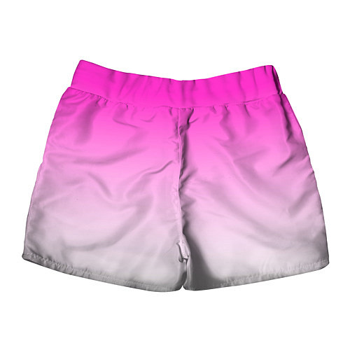 Женские шорты Розово-белый градиент / 3D-принт – фото 2