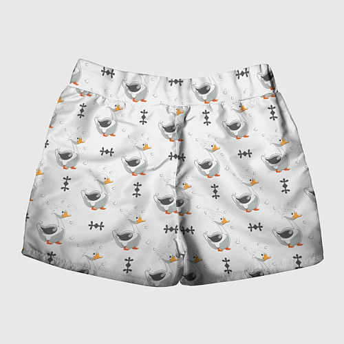 Женские шорты Гусь и фигуры / 3D-принт – фото 2
