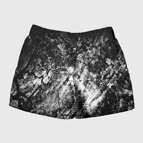 Женские шорты Зимний лес узоры / 3D-принт – фото 2