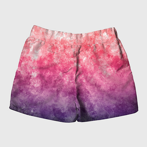 Женские шорты Абстракция - сине-красные облака / 3D-принт – фото 2