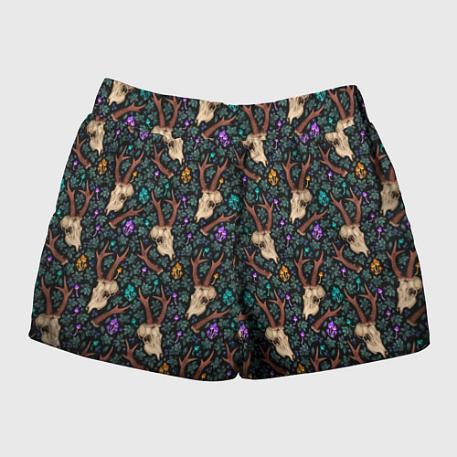 Женские шорты Череп с рогами / 3D-принт – фото 2