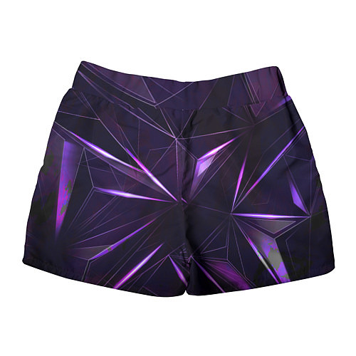 Женские шорты Фиолетовый хрусталь / 3D-принт – фото 2