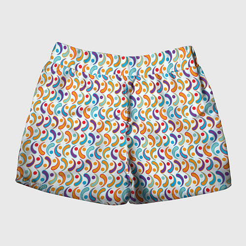 Женские шорты Паттерн из симметричных фигур / 3D-принт – фото 2