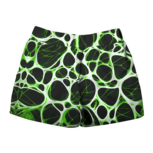 Женские шорты Зелёная морская волна / 3D-принт – фото 2