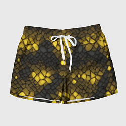 Женские шорты Жёлтый трескающийся камень