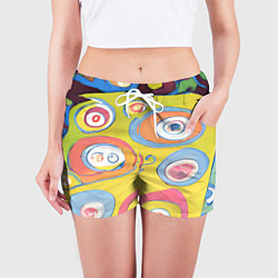 Шорты женские Хиппи арт, цвет: 3D-принт — фото 2