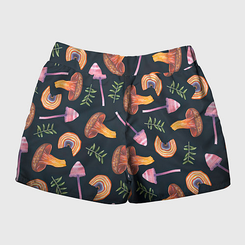Женские шорты Goblincore - болотные грибы / 3D-принт – фото 2