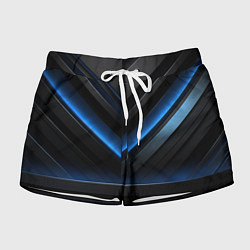 Женские шорты Оттенки синего абстракция