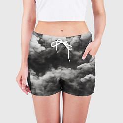 Шорты женские Абстракция сюрреализм, цвет: 3D-принт — фото 2